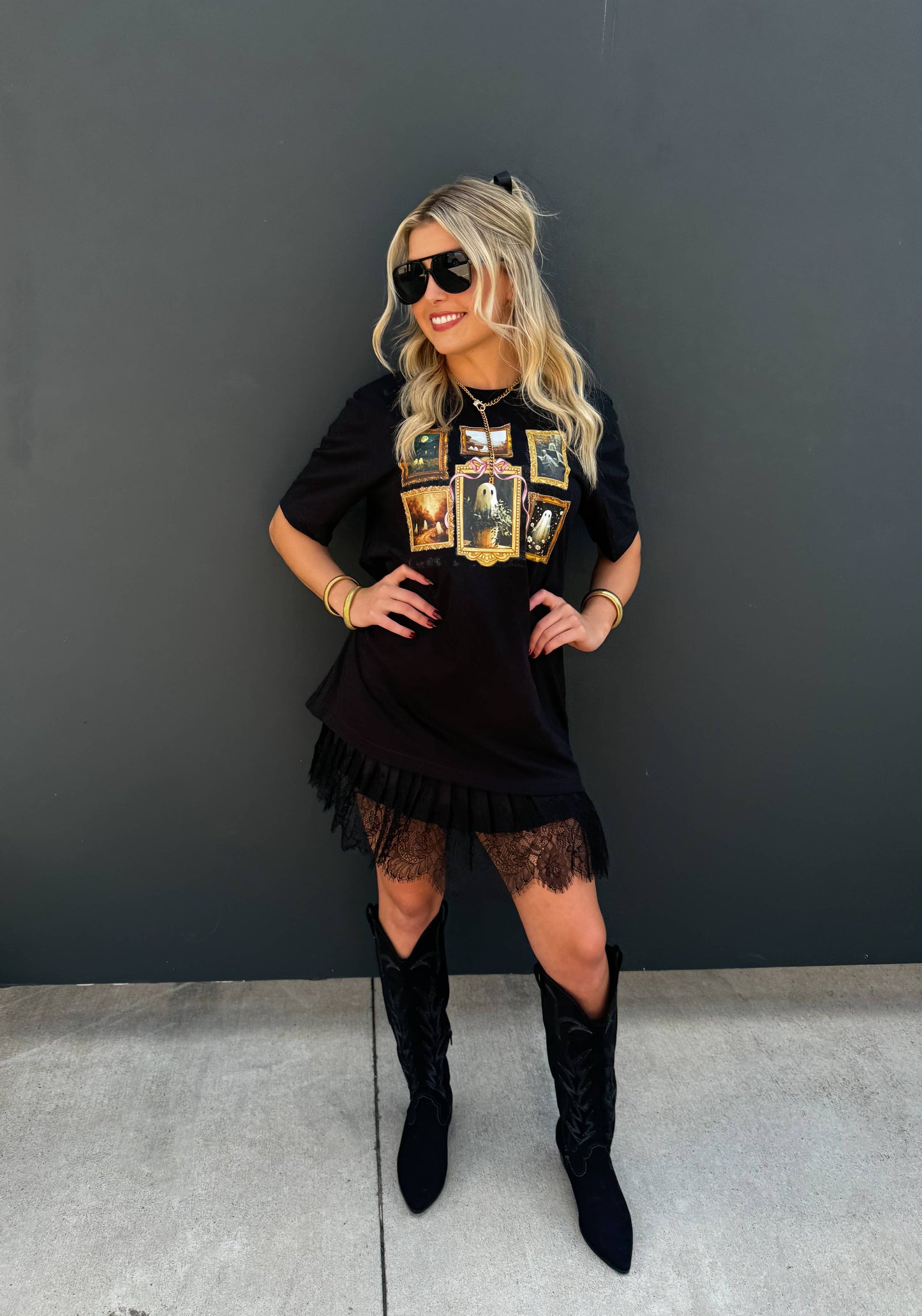 VIVIANE LACE SLIP SKIRT: BLACK / 3X