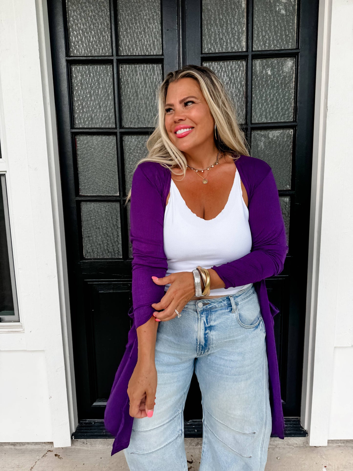 SIERRA RIBBED CARDIGANS: RUST / 1X