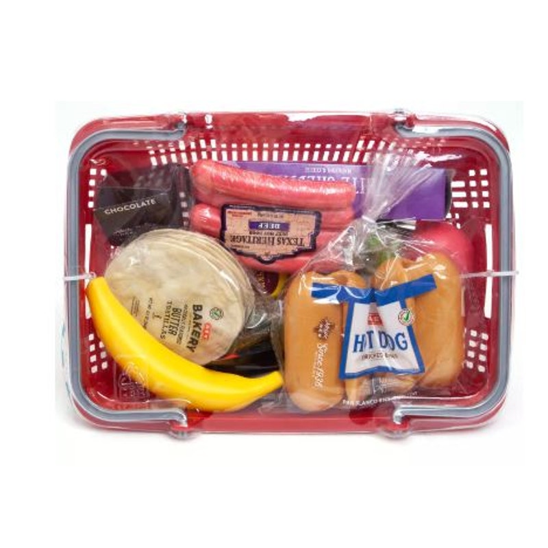 HEB Beyond Imagination Kids Grocery Dinner Food Shopping Basket Playset New In Package H-E-B