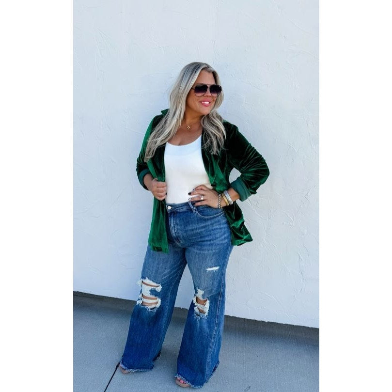NWOT Green Velvet 1X Women's Blazer Jacket