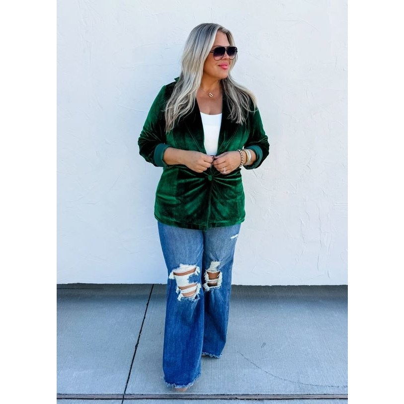 NWOT Green Velvet 1X Women's Blazer Jacket