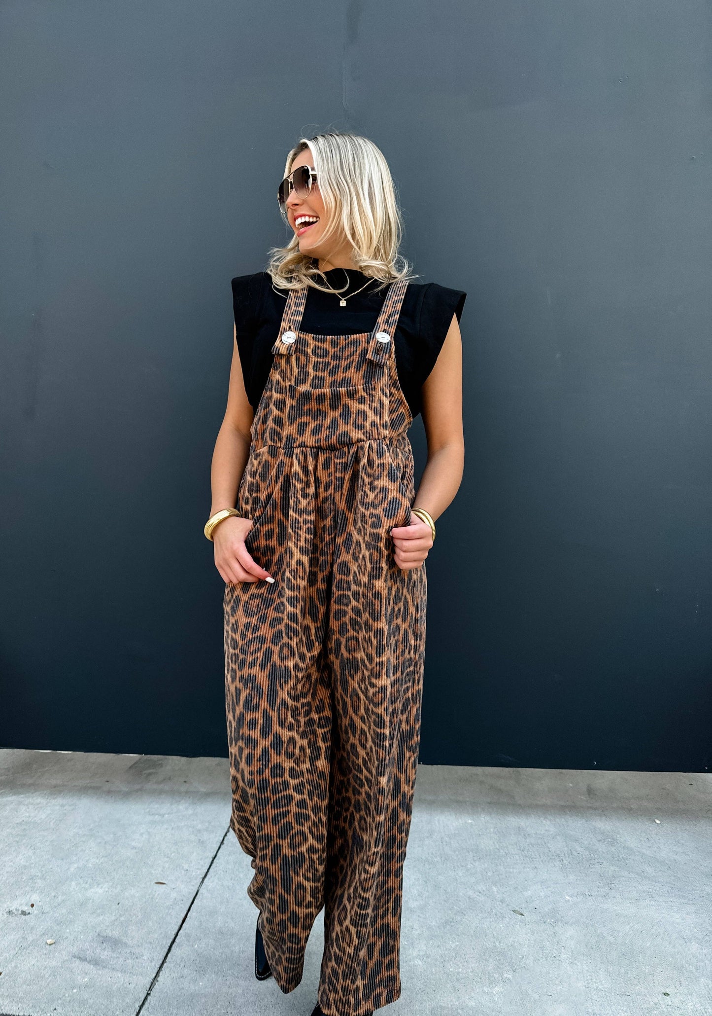 CHEETAH KARLI BOHO OVERALLS: 3X