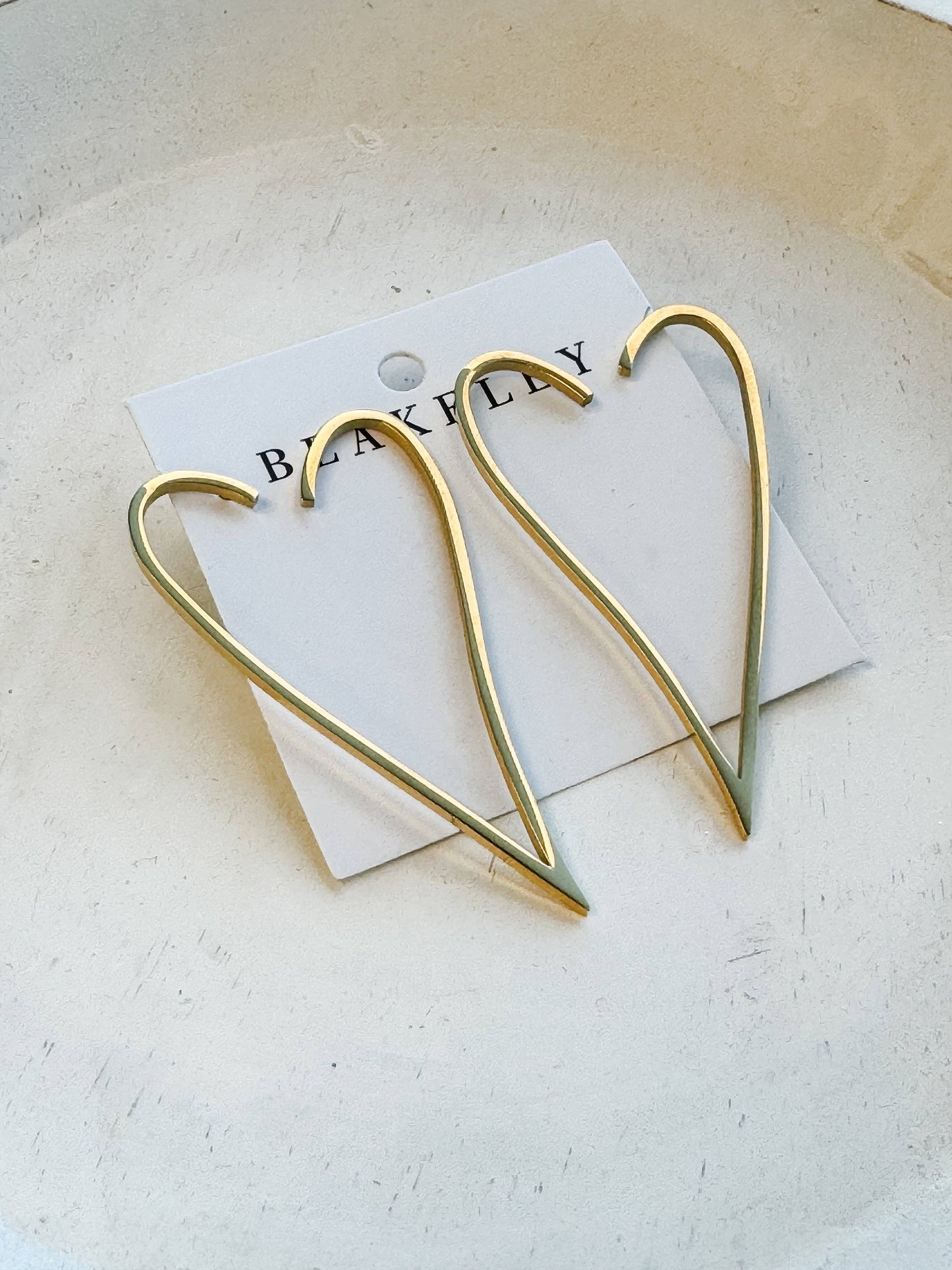 HEART EARRINGS: Gold