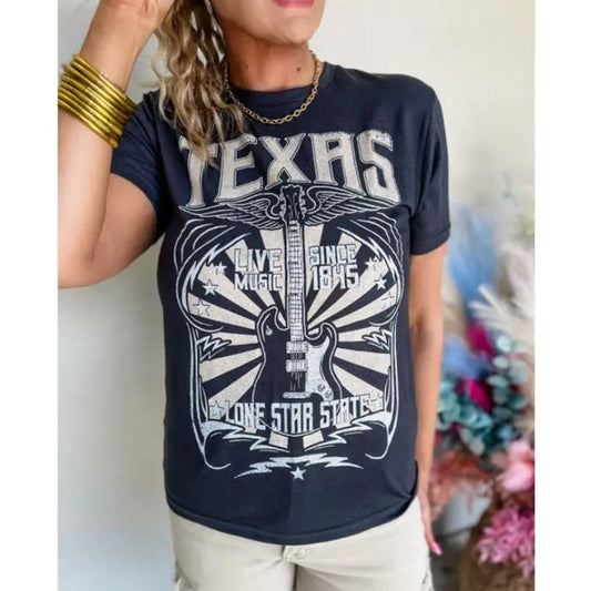 Texas Guitar Tee size M New with Tags