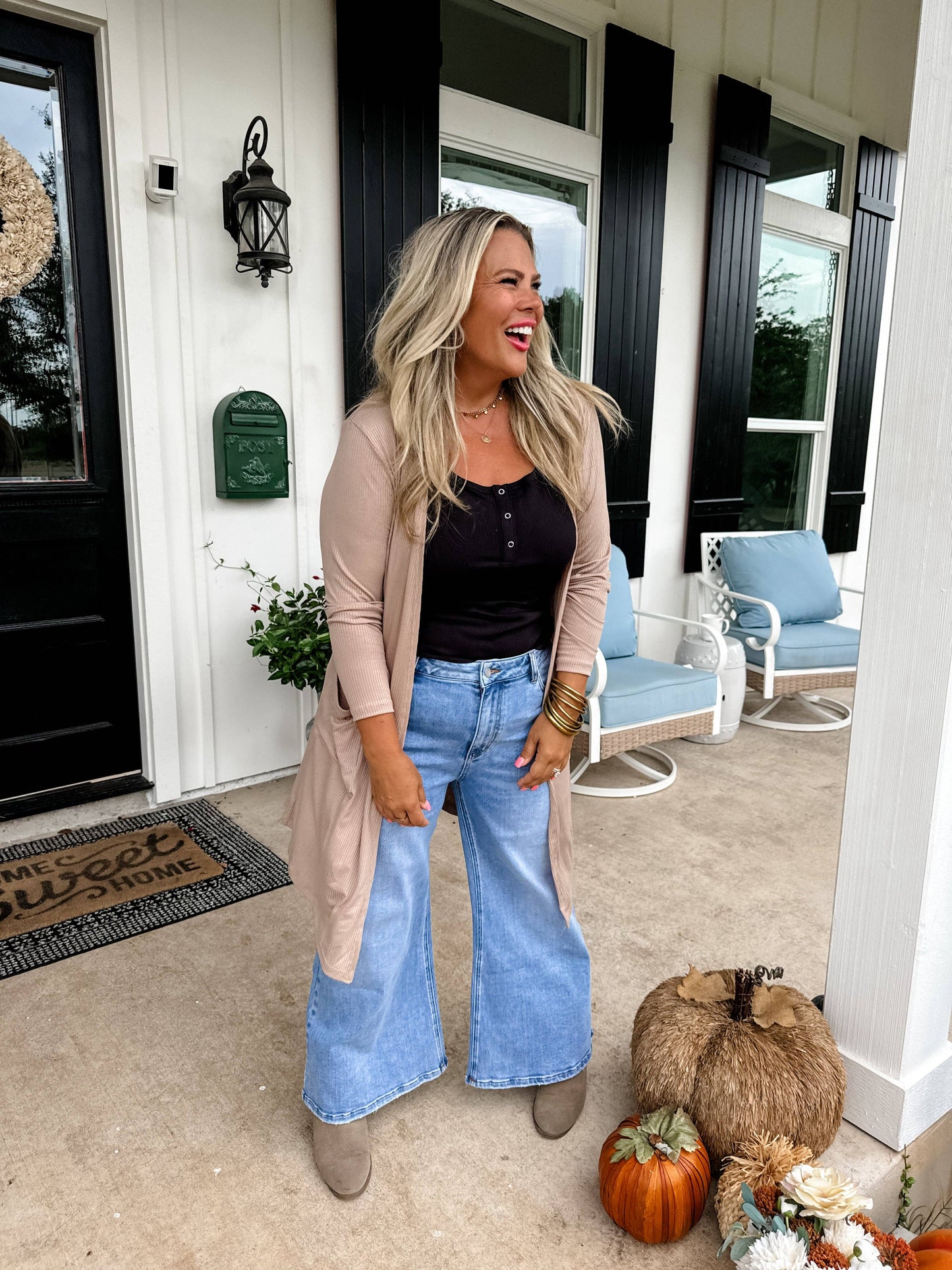 SIERRA RIBBED CARDIGANS: RUST / 1X
