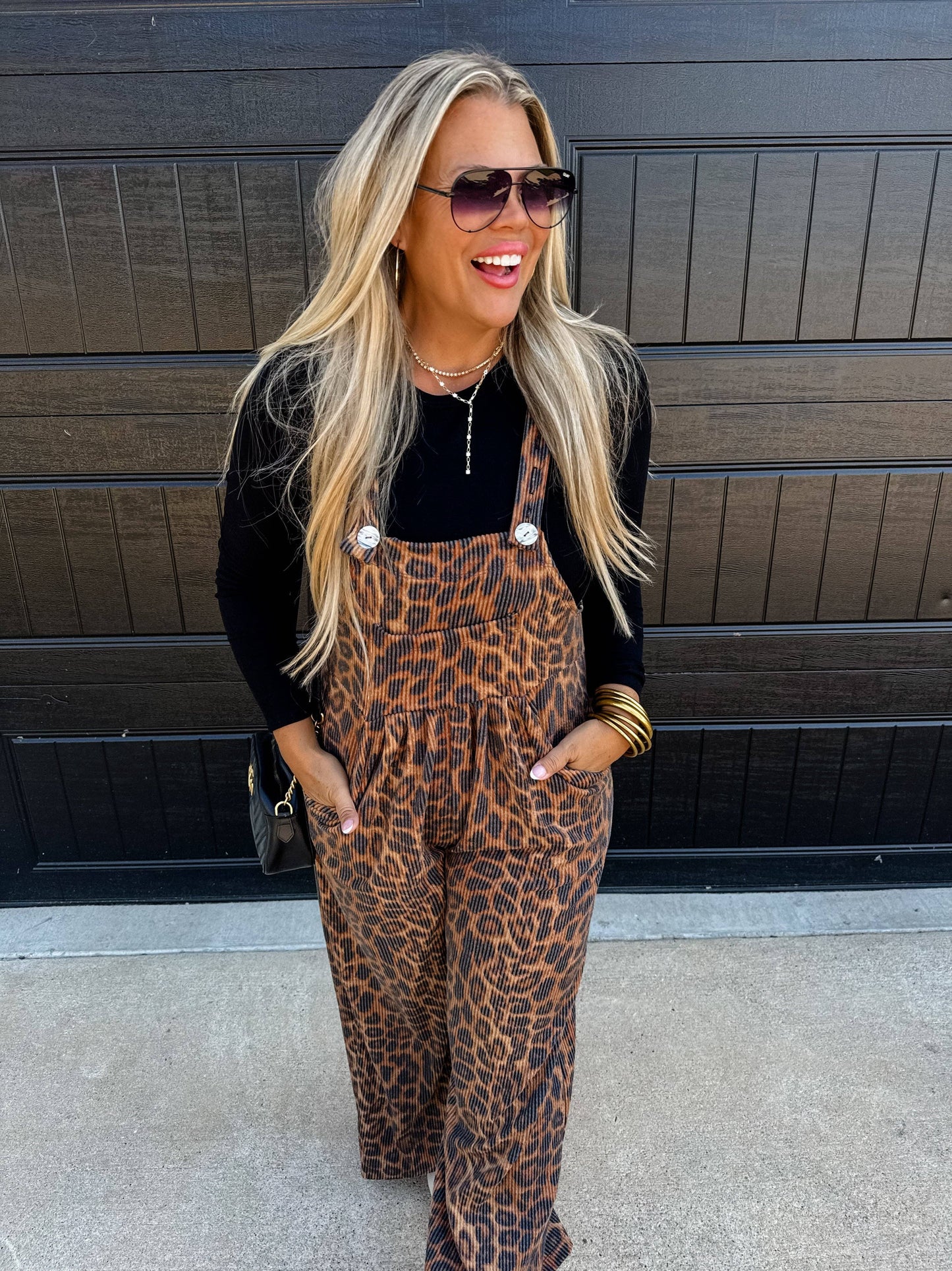 CHEETAH KARLI BOHO OVERALLS: 3X